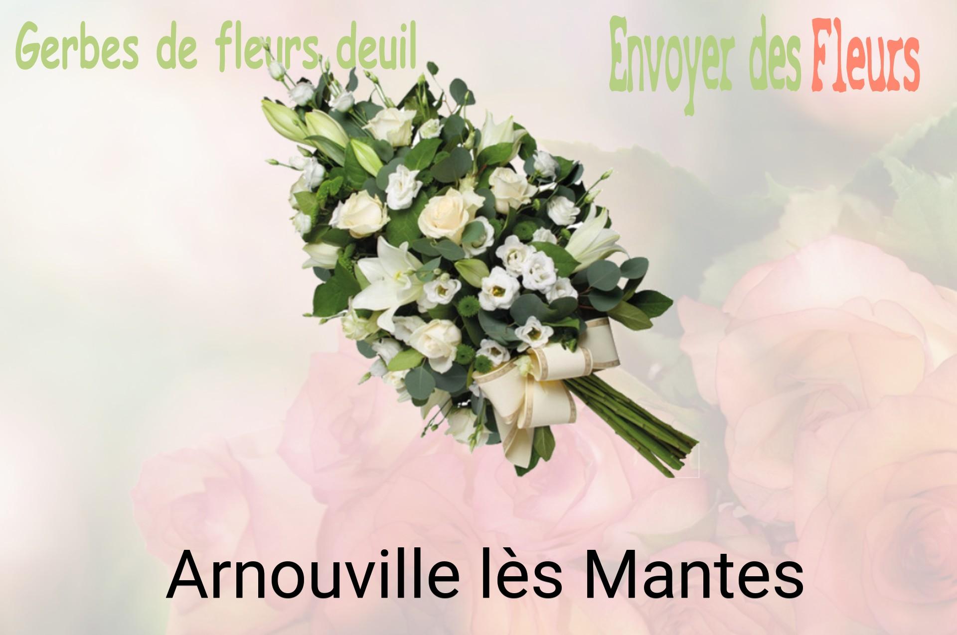 Gerbe de fleurs de deuil livrée à Arnouville-lès-Mantes